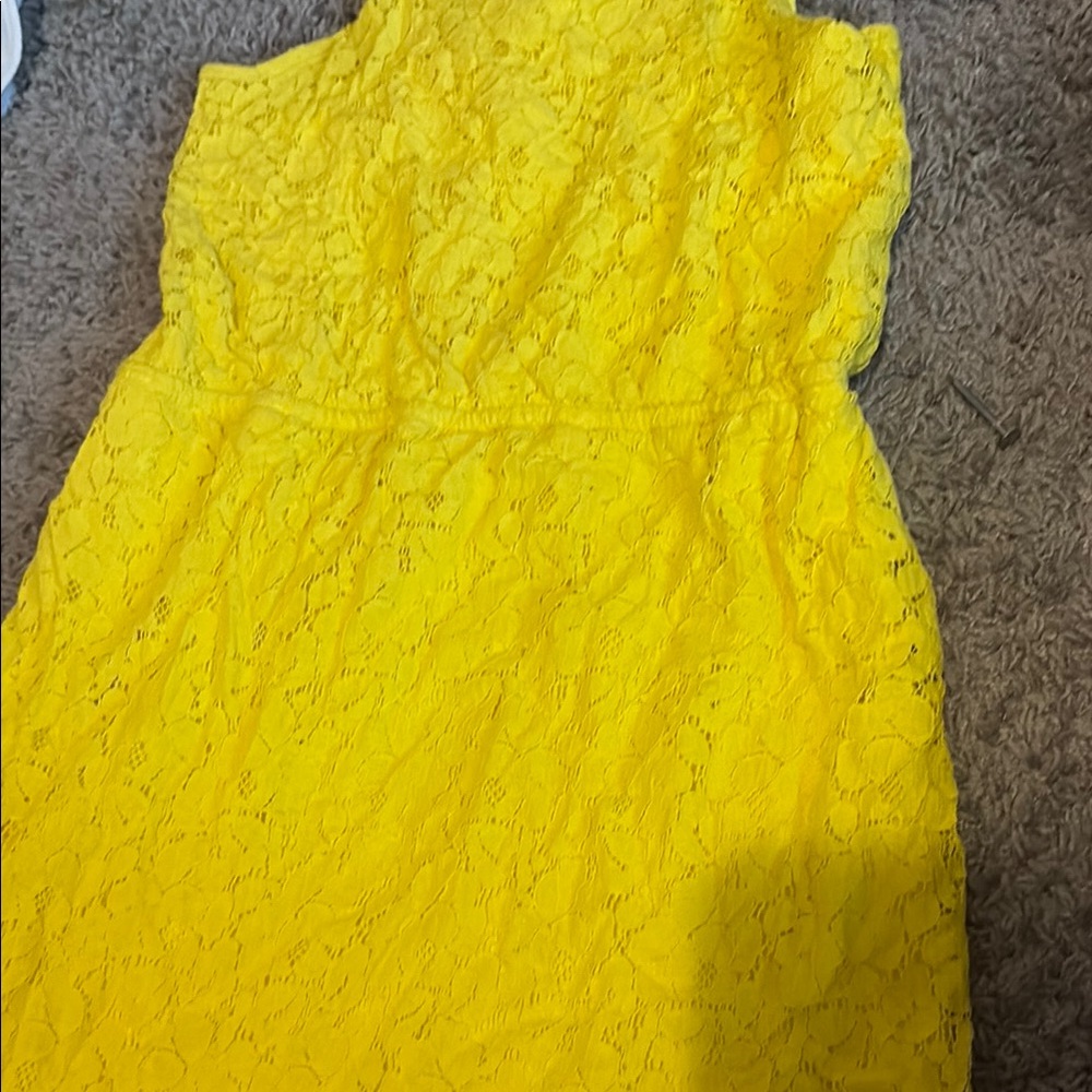Bright Yellow Lace Dress